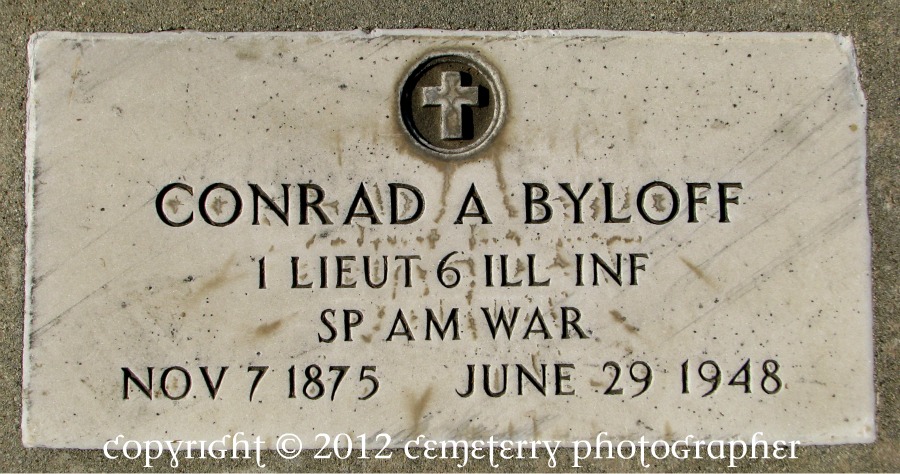 Conrad A. Byloff grave marker, Los Angeles. 