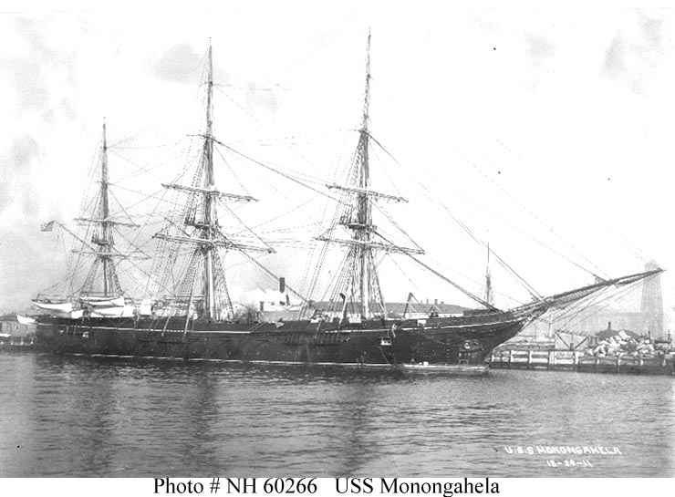 USS Monongahela, pierside